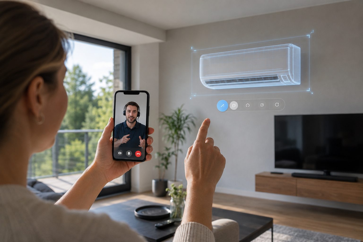 Beratung zur Klimaanlage zuhause per Video